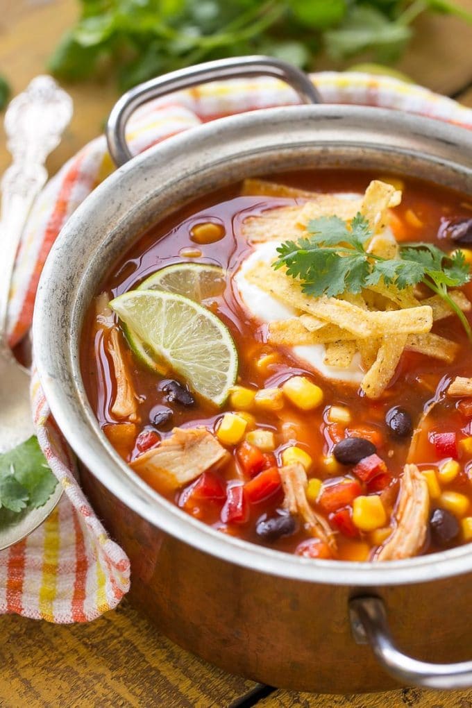 Healthy & Customizable Chicken Taco Soup: Under 400 Calories
